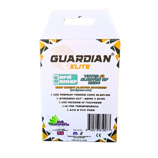 Guardian Elite® Premium Trading Card Sleeves - 100 Sleeves - Standard Size