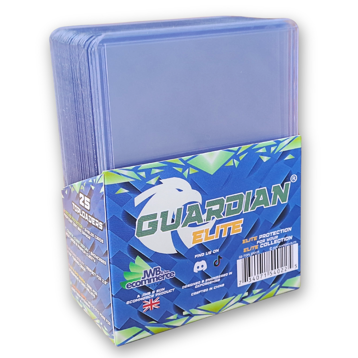 Guardian Elite® Toploaders – Standard Size – 35pt Rigid Card Holders