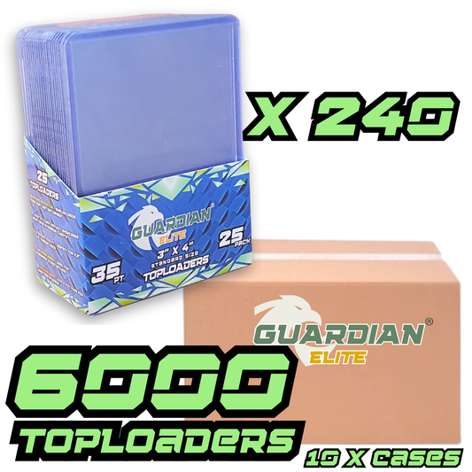 Guardian Elite® Toploaders (10 Cases Of 24) – Standard Size – 35pt Rigid Card Holders