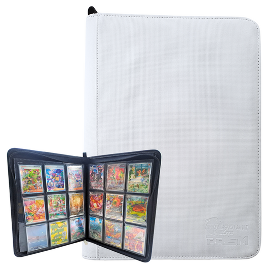 Premium Trading Card Binder - Guardian Elite® Prism - 360 Card Capacity - White