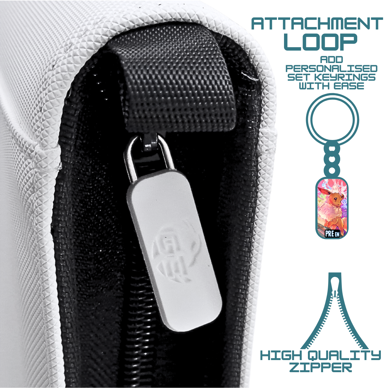 Premium Trading Card Binder - Guardian Elite® Prism - 360 Card Capacity - White