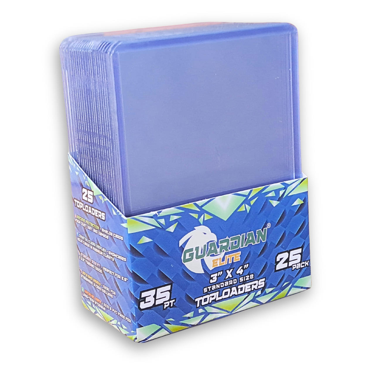 Guardian Elite® Toploaders – Standard Size – 35pt Rigid Card Holders